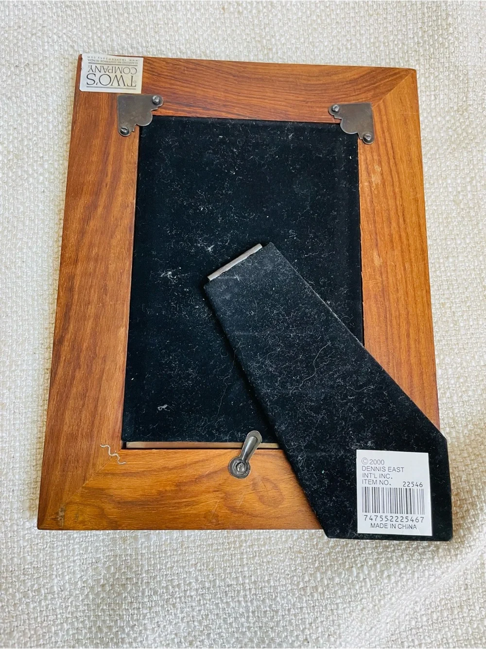 Vintage Buffalo Bone Wood Mosaic Inlay Picture Frame Fits 4x6